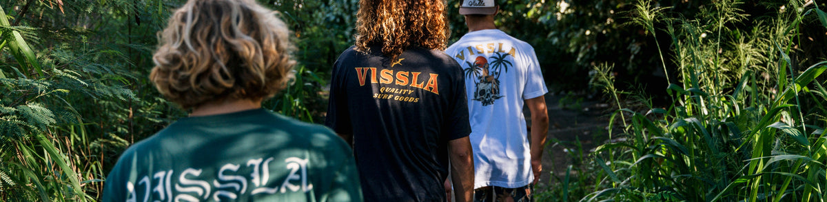 Vissla Tees are made from organic and recycled fabrics in most cases. Perfect solids or surf centric graphics are all here on the softest tees you'll find
