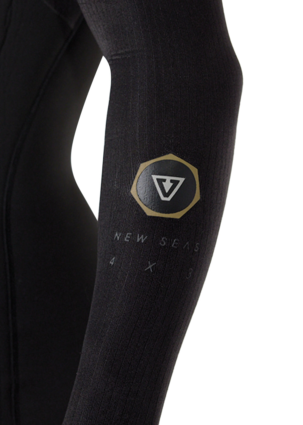 Vissla New Seas 5-4 Hooded U-Zip Full Wetsuit in Black, view 9