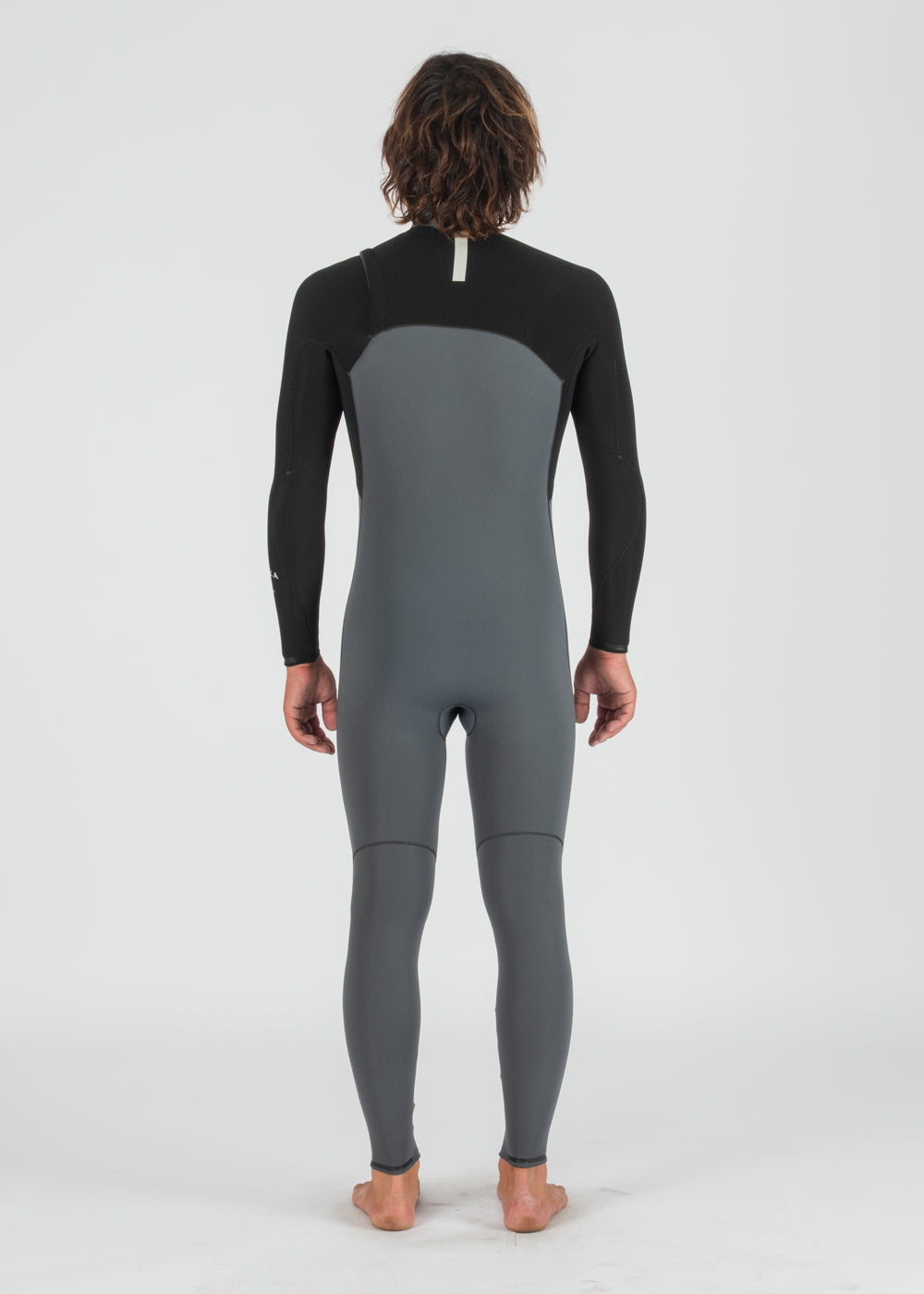Vissla Natural Seas 3-2 Full Chest Zip Wetsuit in Coal, view 2