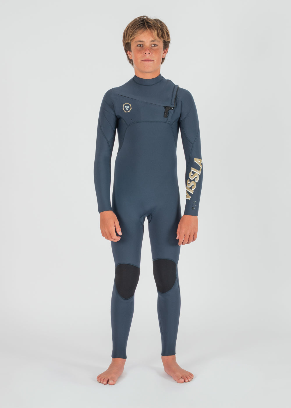 Vissla 7 Seas Boys 4-3 Full Chest Zip Wetsuit