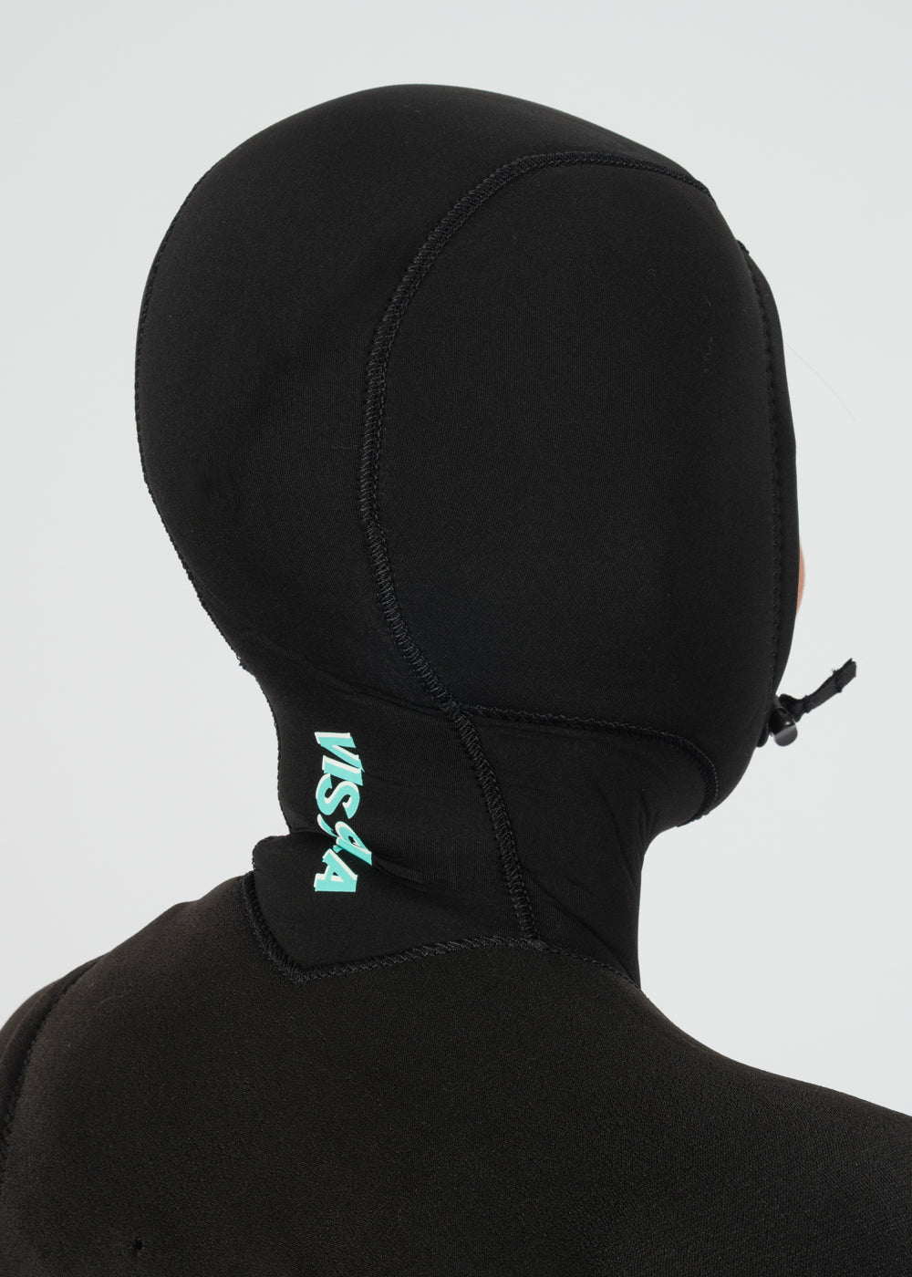 Vissla 7 Seas Boys 5-4-3 Full Hooded Chest Zip Wetsuit in Dark Slate, view 6