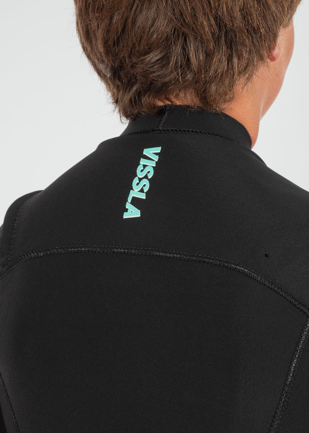 Vissla 7 Seas Boys 2-2 Short Sleeve Full Wetsuit in Black, view 3