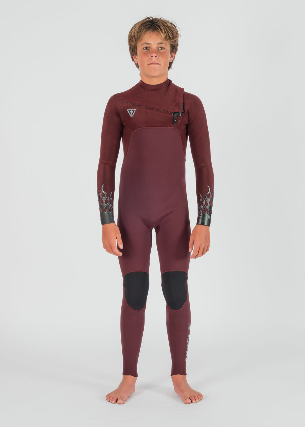 Vissla High Seas Boys Fire 3-2 Full Chest Zip Wetsuit