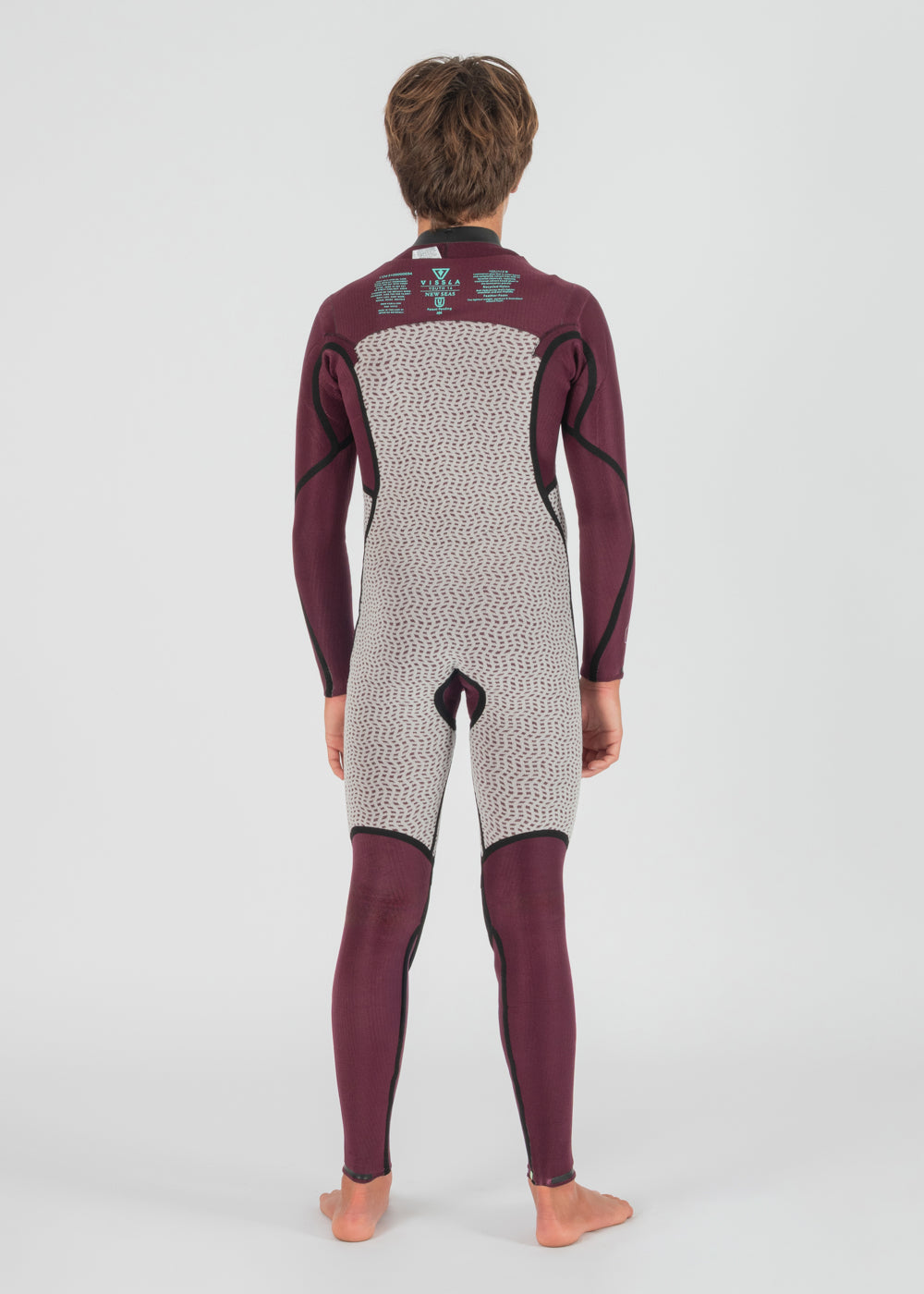 New Seas Boys 4-3 Full U-Zip Wetsuit