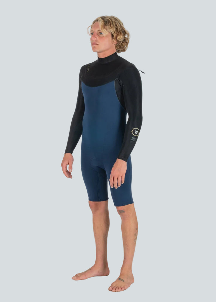 Vissla New Seas 2-2 Long Sleeve Spring U-Zip Wetsuit in Midnight, view 4