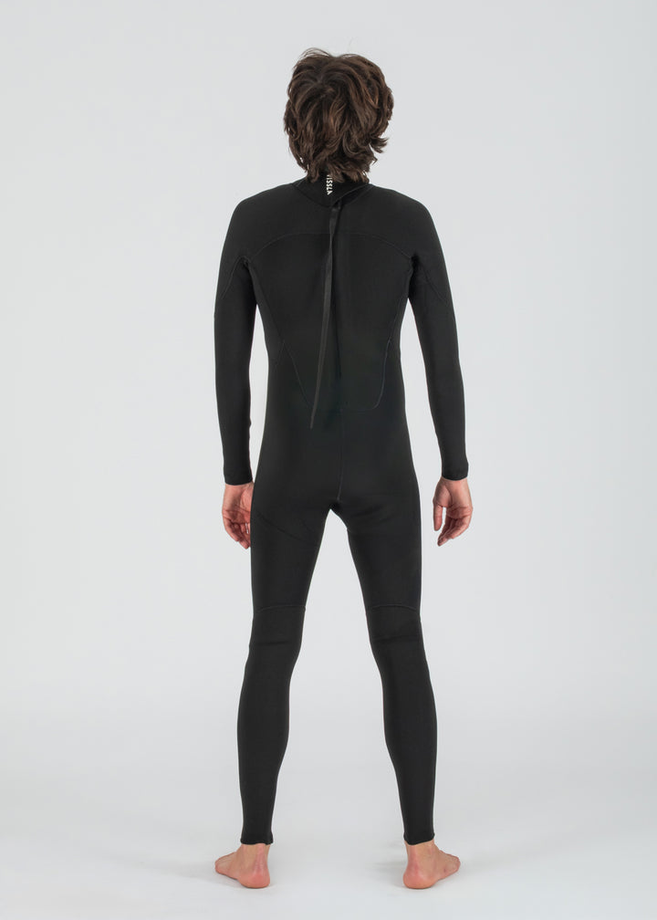 Vissla 7 Seas 4-3 Full Back Zip Wetsuit in Black, view 4