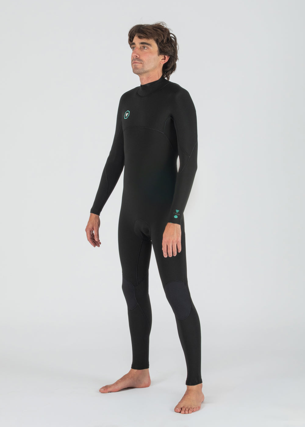 Vissla 7 Seas 4-3 Full Back Zip Wetsuit in Black, view 2
