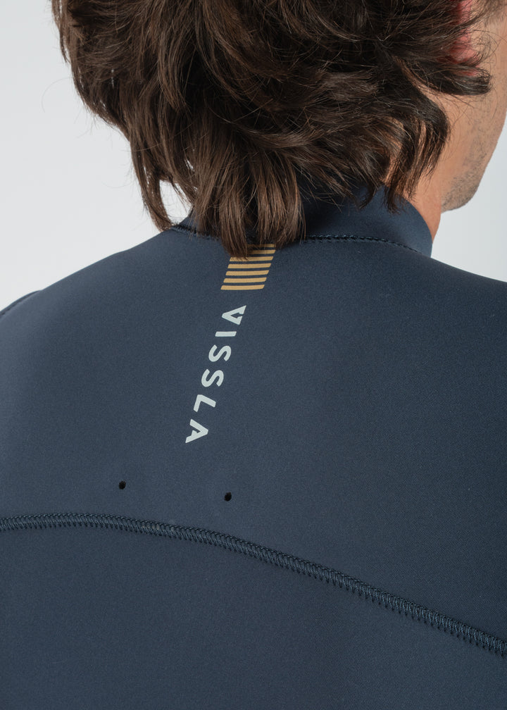 Vissla 7 Seas 4-3 Full Chest Zip Wetsuit in Dark Slate, view 5