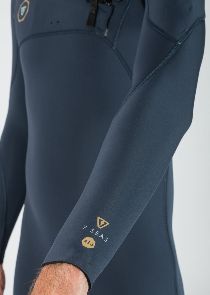 Vissla 7 Seas 4-3 Full Chest Zip Wetsuit in Dark Slate, view 6
