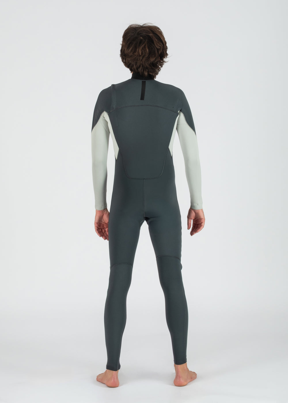 Vissla 7 Seas Comp 3-2 Full Chest Zip Wetsuit in Coal, view 2