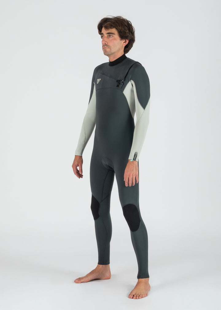 Vissla 7 Seas Comp 3-2 Full Chest Zip Wetsuit in Coal, view 3
