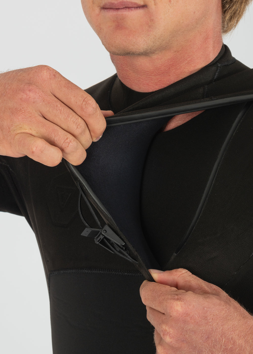Vissla High Seas II 4-3 Full No Zip Wetsuit in Stealth, view 2