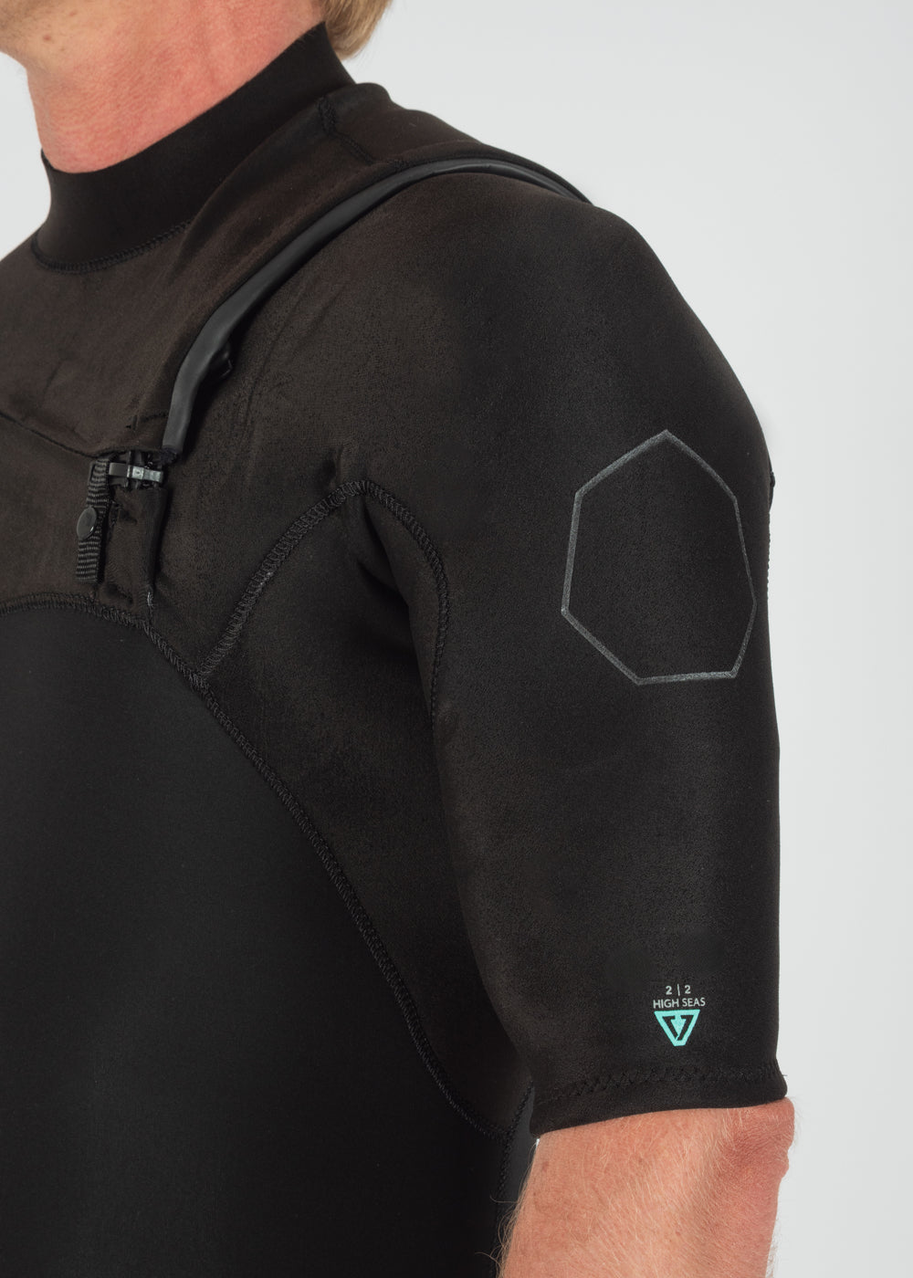 Vissla High Seas II 2-2 Short Sleeve Full Wetsuit in Stealth, view 6