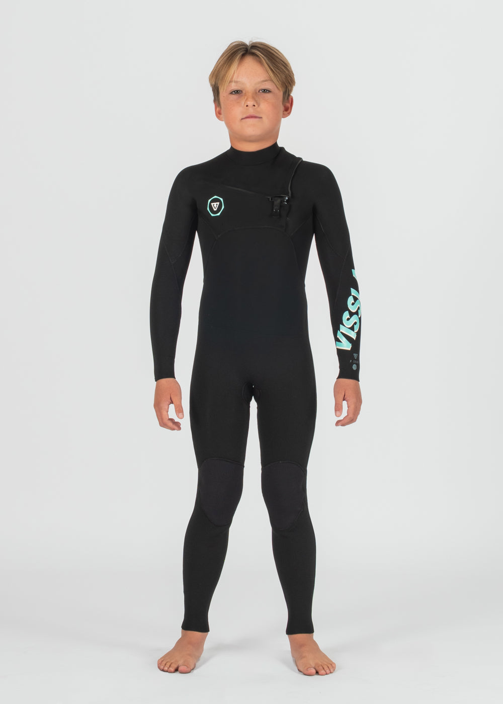 Vissla 7 Seas Boys 4-3 Full Chest Zip Wetsuit
