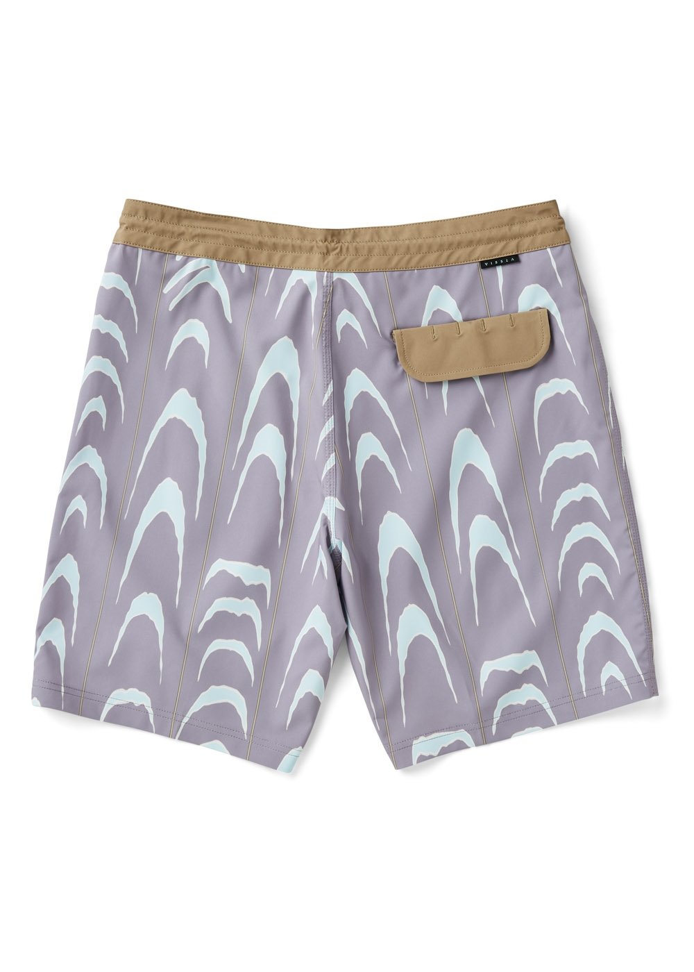 Vissla Monster Stripes 18" Boys Boardshort in Dusty Lilac, view 2