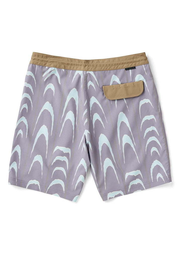 Vissla Monster Stripes 18" Boys Boardshort in Dusty Lilac, view 2
