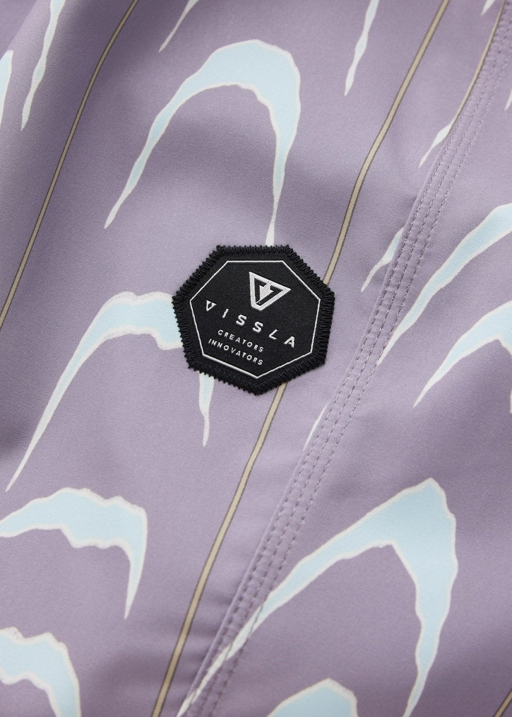 Vissla Monster Stripes 18" Boys Boardshort in Dusty Lilac, view 5