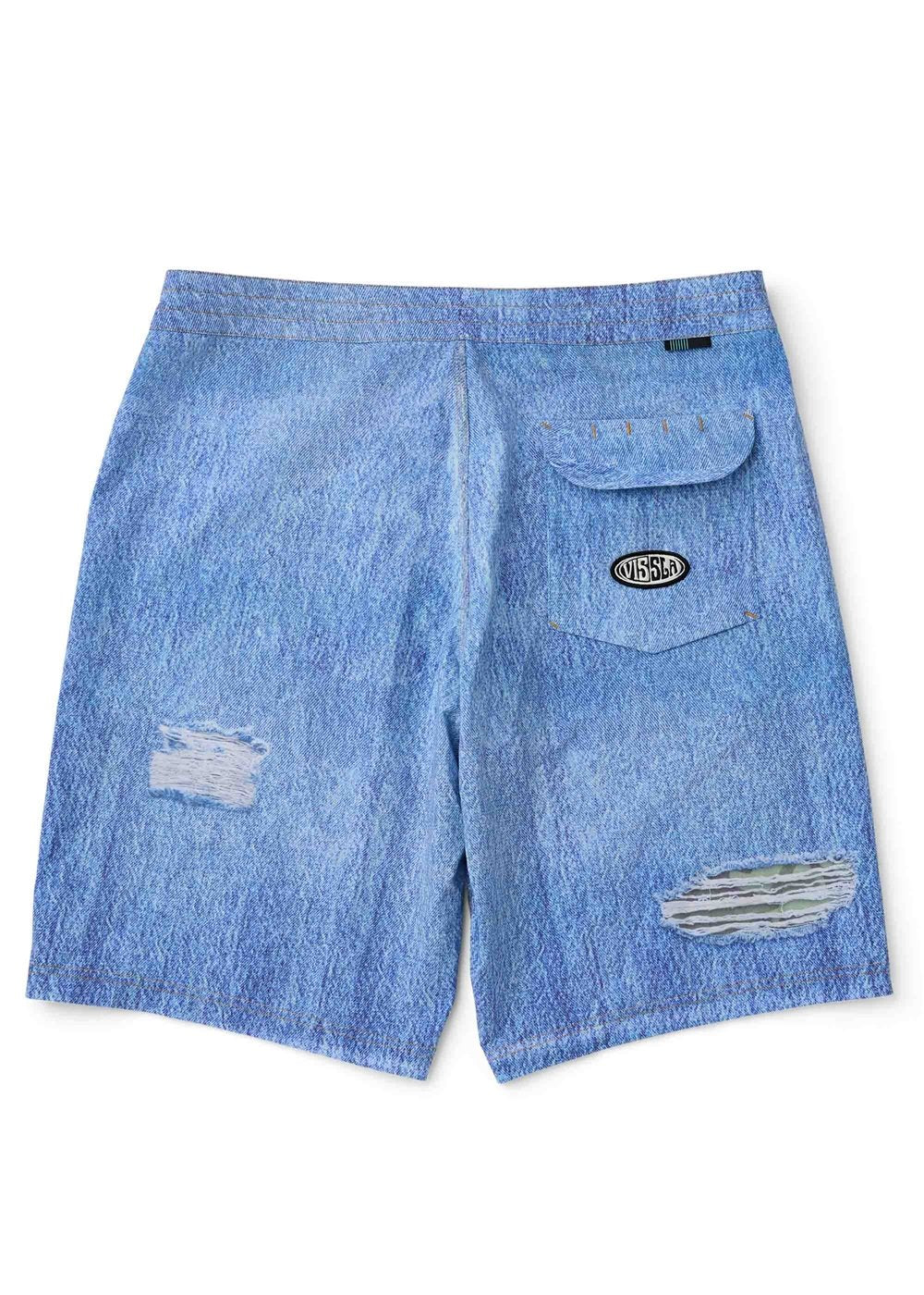 Vissla Jort 18" Boys Boardshort in Denim, view 2