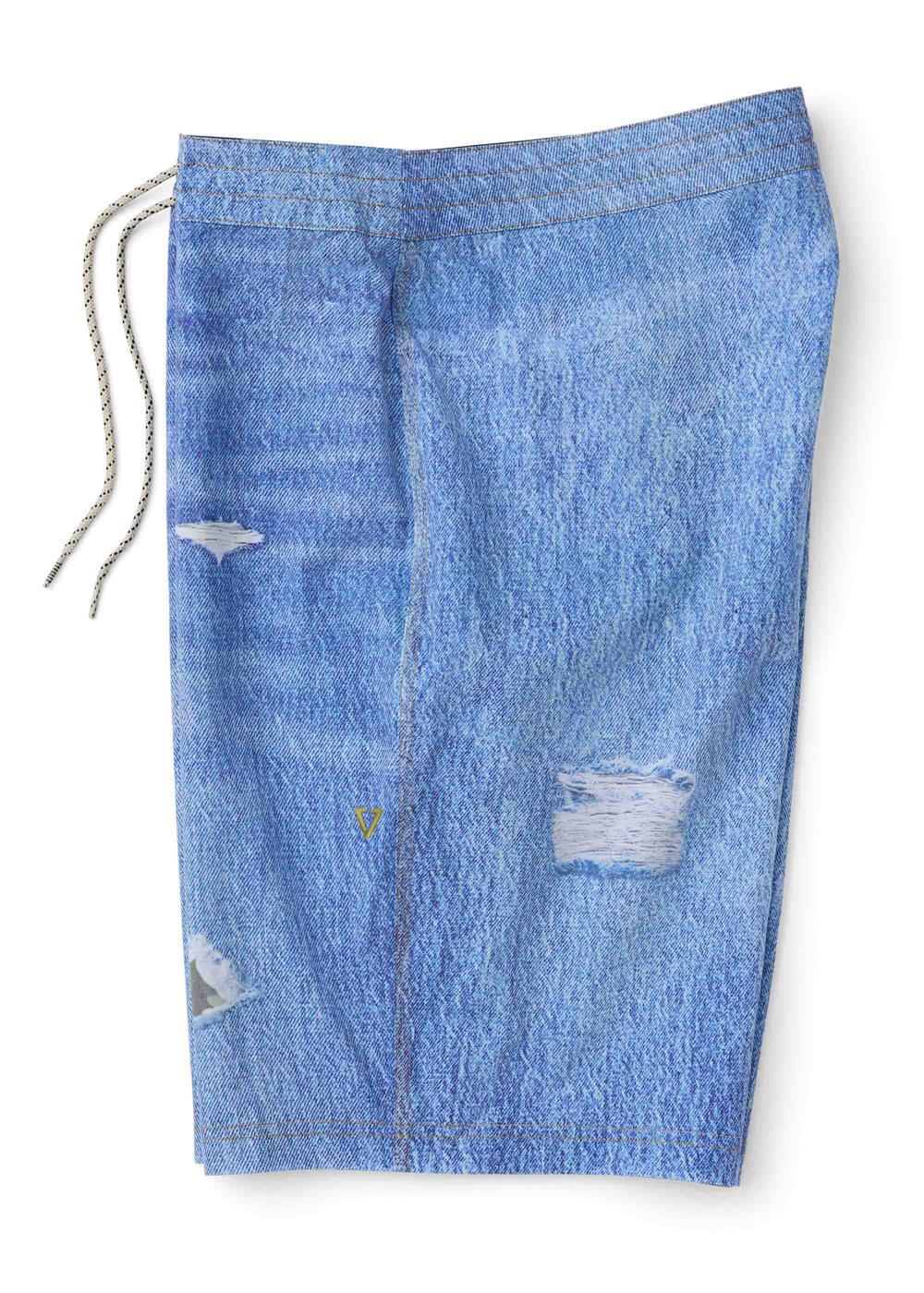 Vissla Jort 18" Boys Boardshort in Denim, view 3