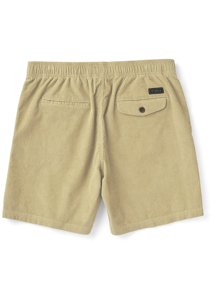 Vissla No See Ums Cord Eco 17" Boys Elastic Walkshort in Light Khaki, view 2