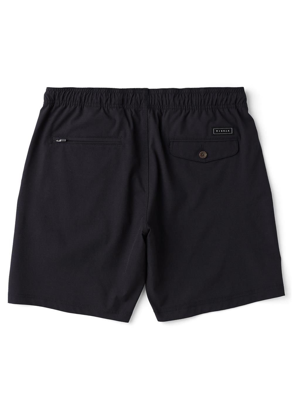 Vissla No See Ums Hybrid Eco 16.5" Boys Elastic Walkshort in Black, view 2