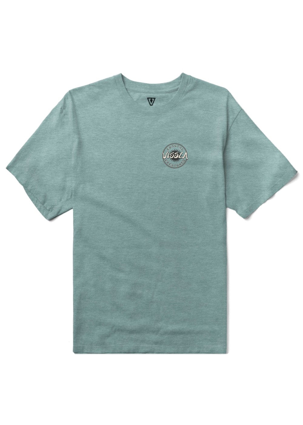 Vissla Coastal Creatures Boys Tee in Smokey Jade, view 2