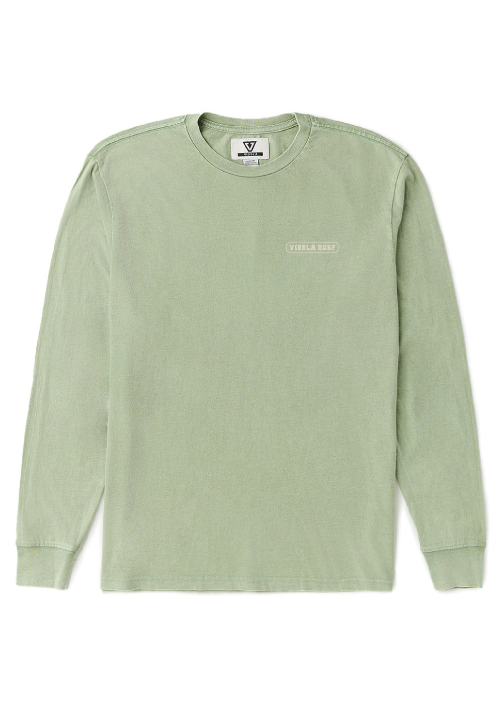 Vissla Secret Shores Cosmic Wash Boys Long Sleeve Tee in Sage, view 2