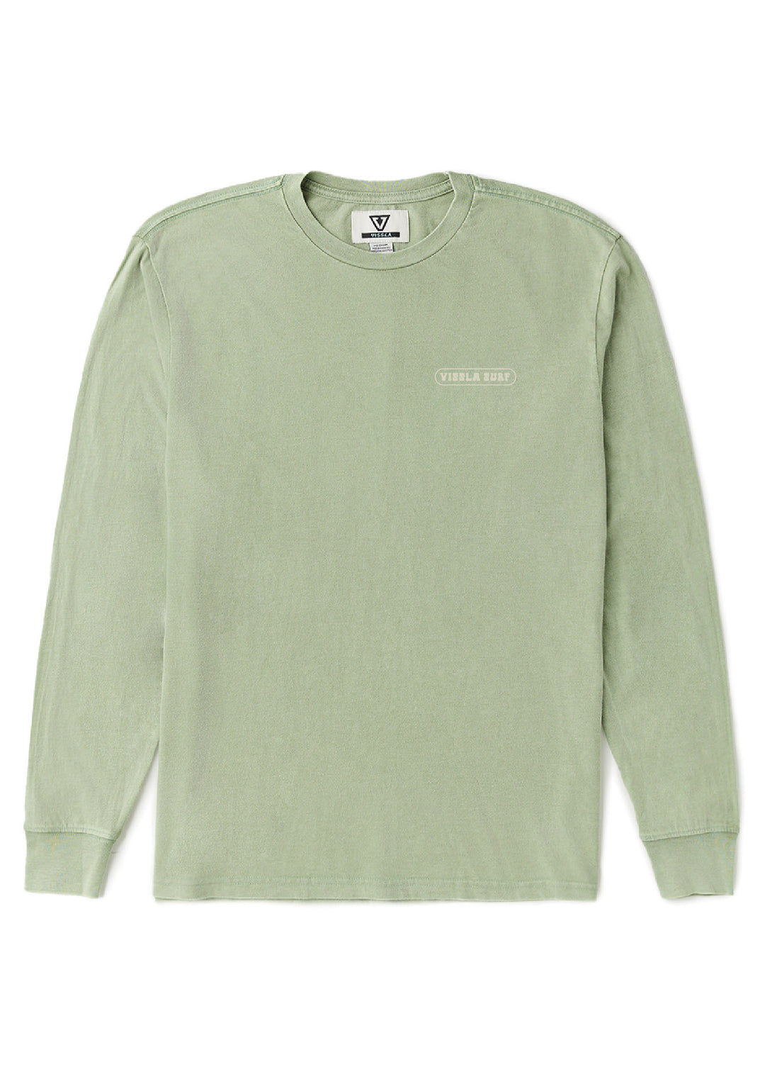 Vissla Secret Shores Cosmic Wash Boys Long Sleeve Tee in Sage, view 2