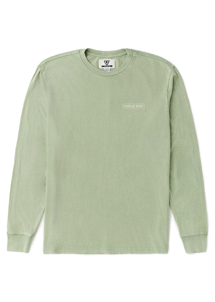 Vissla Secret Shores Cosmic Wash Boys Long Sleeve Tee in Sage, view 2