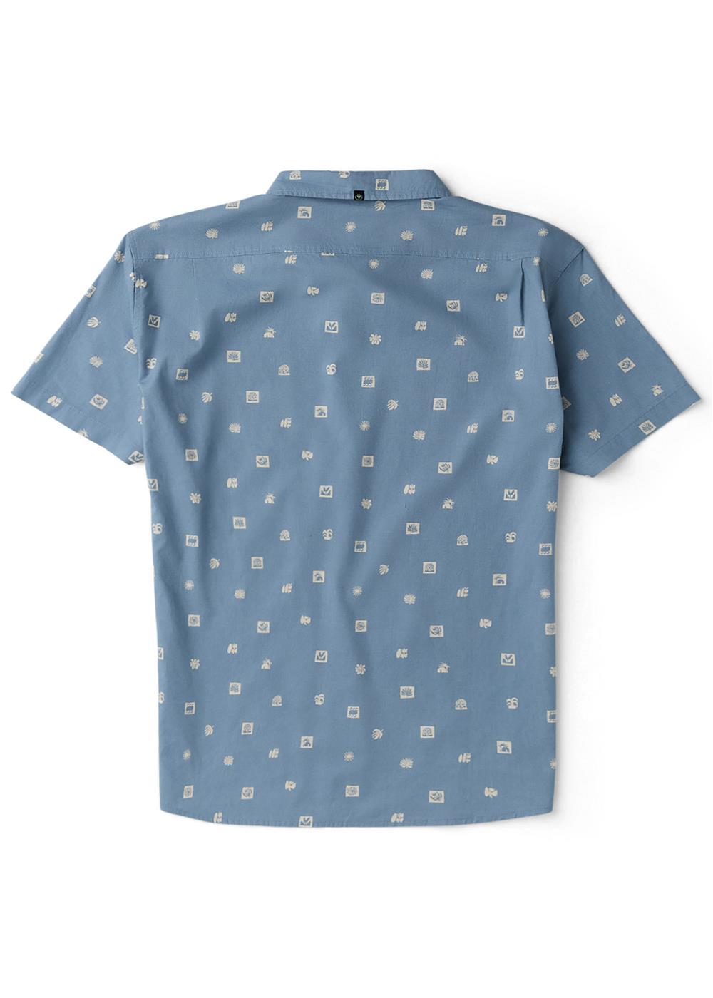 Vissla Ecology Marks Eco Boys SS Shirt in Faded Denim, view 2
