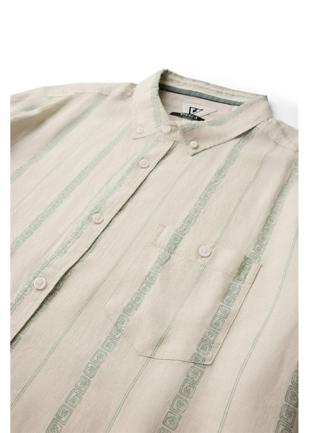 Vissla Lost Coast Boys SS Shirt in Vintage White, view 3