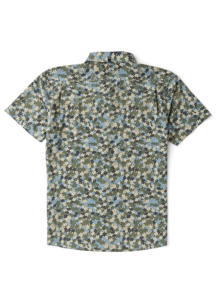 Vissla Jungalo Hybrid Eco Boys SS Shirt in Army, view 2