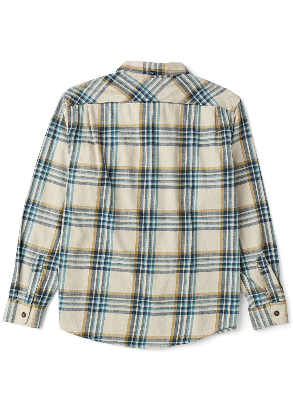 Vissla Central Coast Eco Boys Long Sleeve Flannel in Dune, view 2