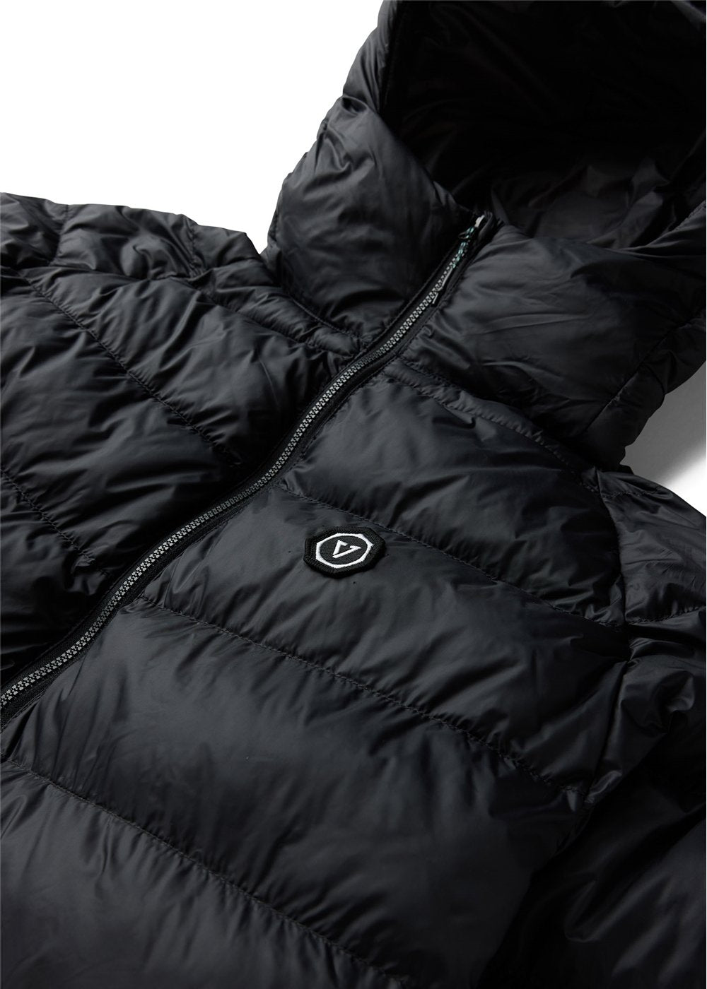 Vissla Pacific Packable Eco Boys Puff Jacket in Black, view 3