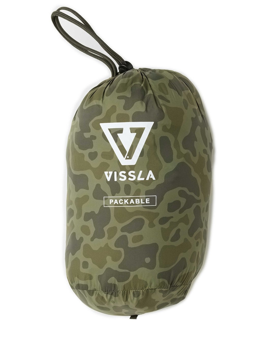 Vissla Pacific Packable Eco Boys Puff Jacket in Camo, view 4