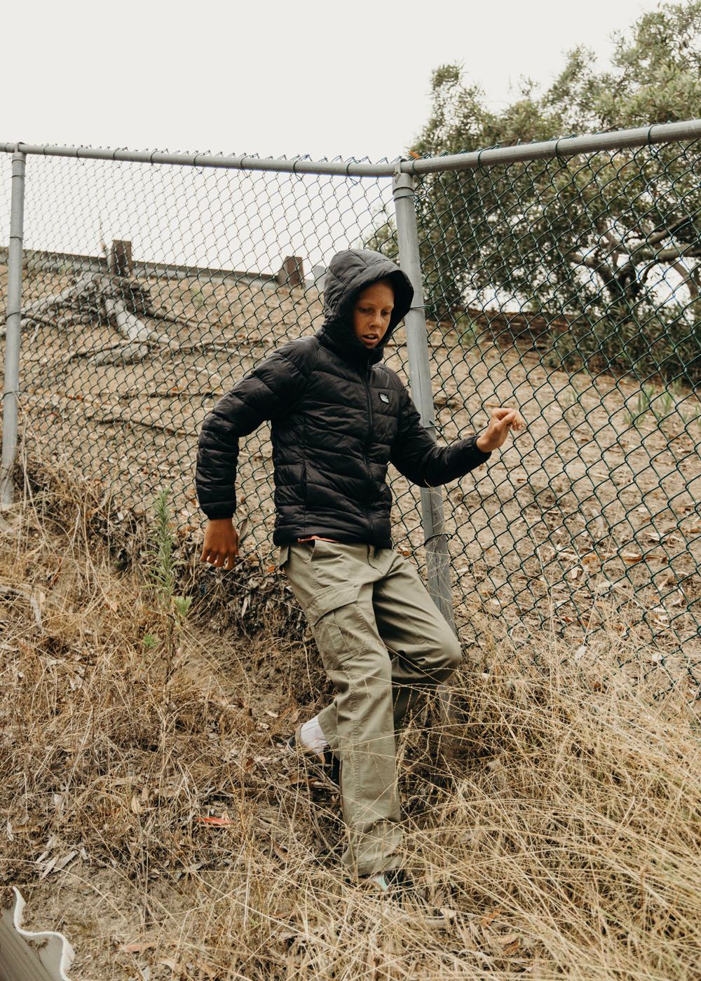 Vissla Pacific Packable Eco Boys Puff Jacket in Black, view 2
