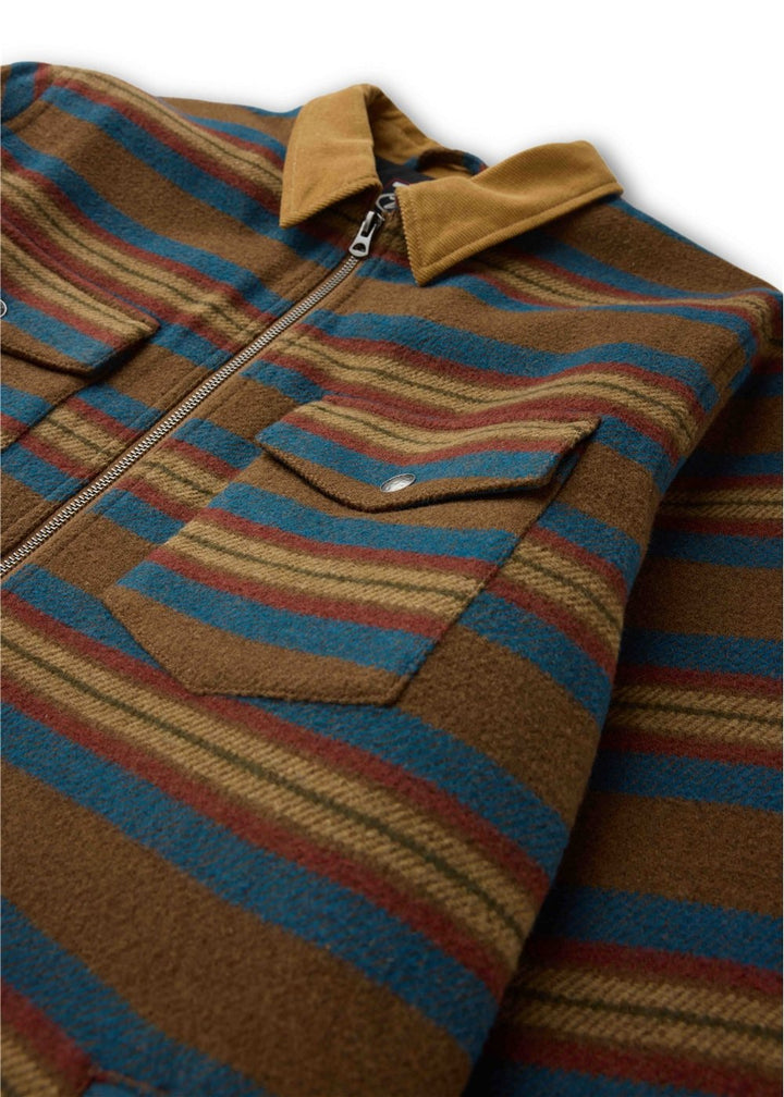 Vissla Buffalo Boys Wool Blend Jacket in Dark Earth, view 3