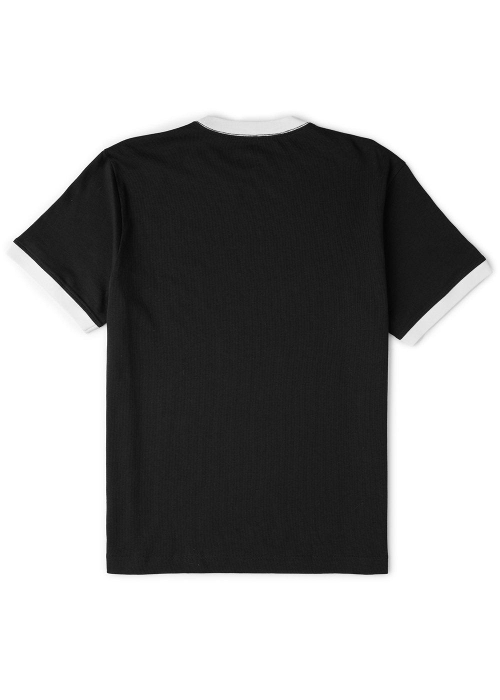Vissla Dialect Heavyweight Ringer Boys Organic Tee in Black, view 2