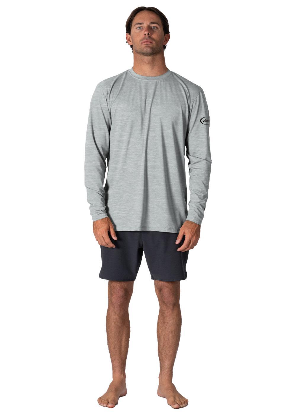Vissla Youth Pro Comp LS Sun Shirt in Storm Grey, view 4