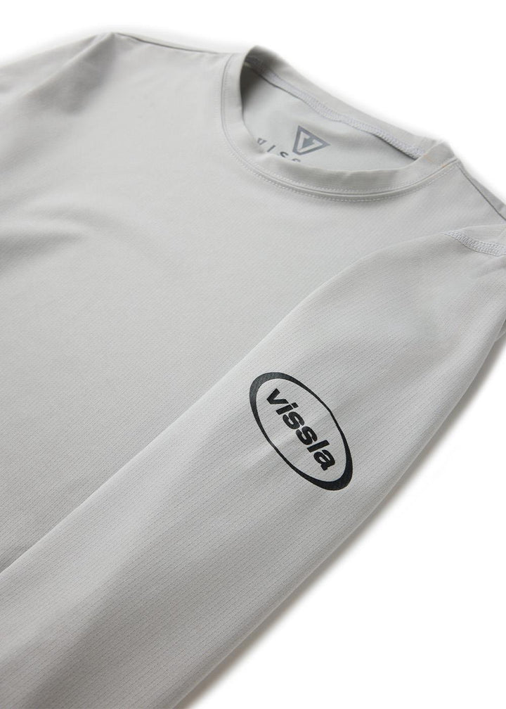 Vissla Youth Pro Comp LS Sun Shirt in Storm Grey, view 3