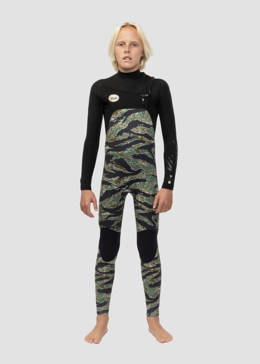 Vissla 7 Seas Boys 4-3 Full Chest Zip Wetsuit