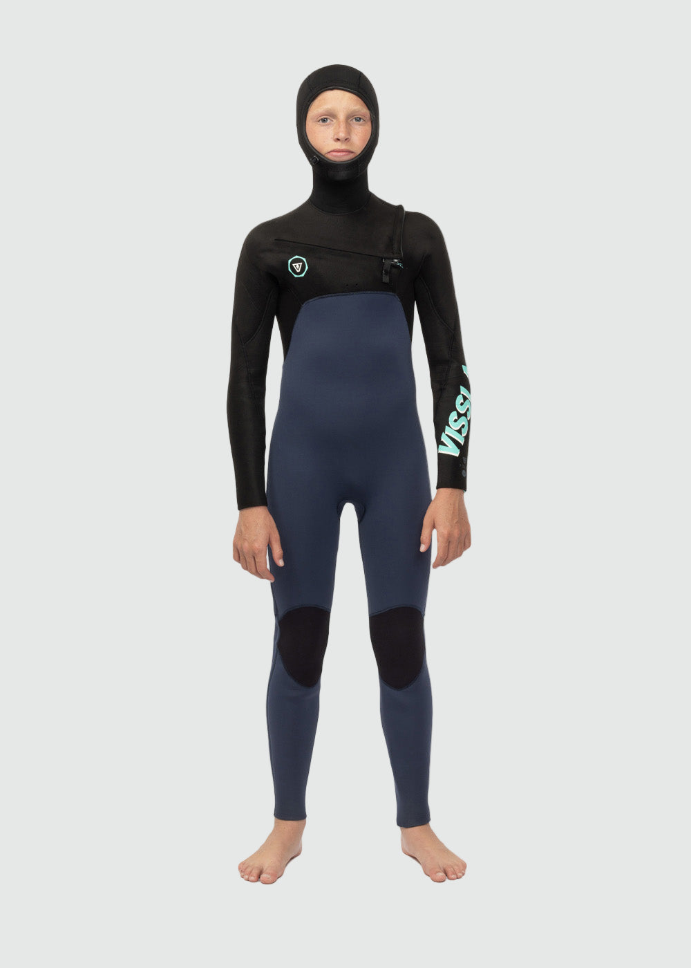 Vissla 7 Seas Boys 5-4-3 Full Hooded Chest Zip Wetsuit