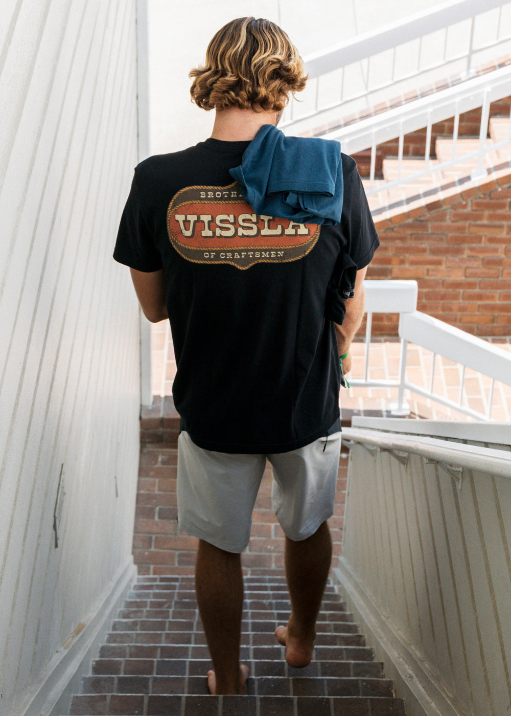 Vissla Craftsman Organic Pocket Tee in Phantom, view 2