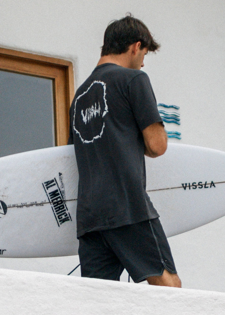 Vissla Dagger SS Heavyweight Tee in Phantom, view 2