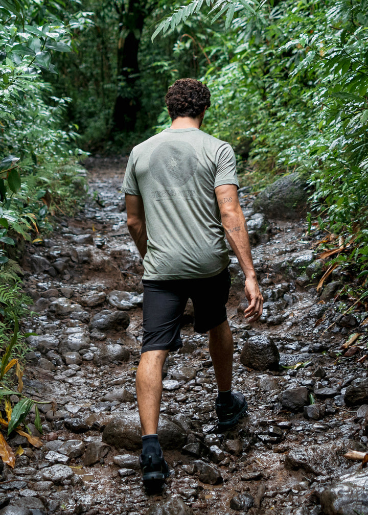 Vissla Day Rays Comp Lite Eco Drirelease Tee in Light Sage Heather, view 2