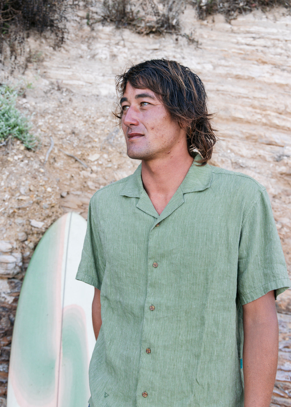 Vissla Hammer Land Short Sleeve Shirt in Ranger, view 2
