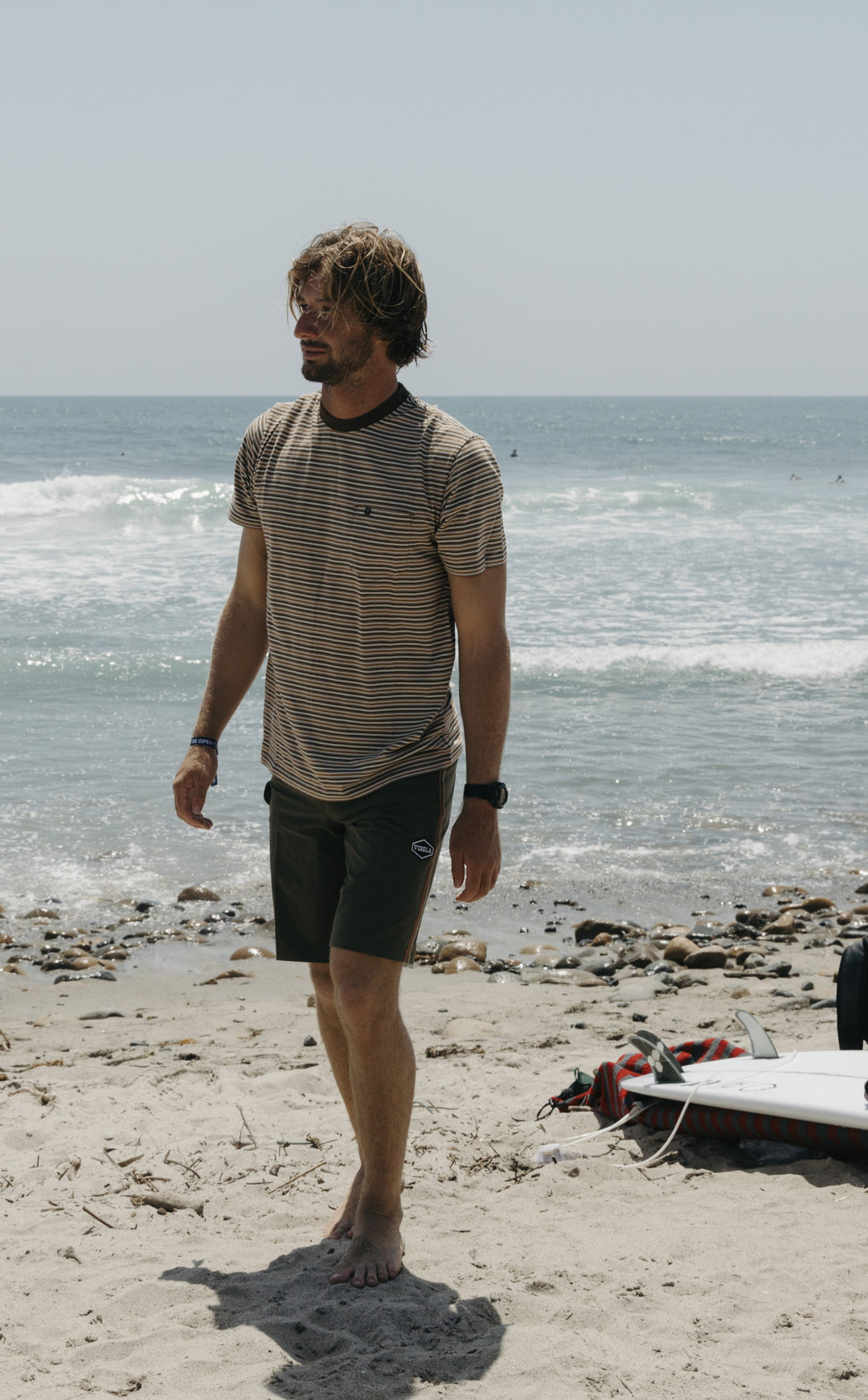Vissla Shore Eco Short Sleeve Tee in Dark Earth, view 2