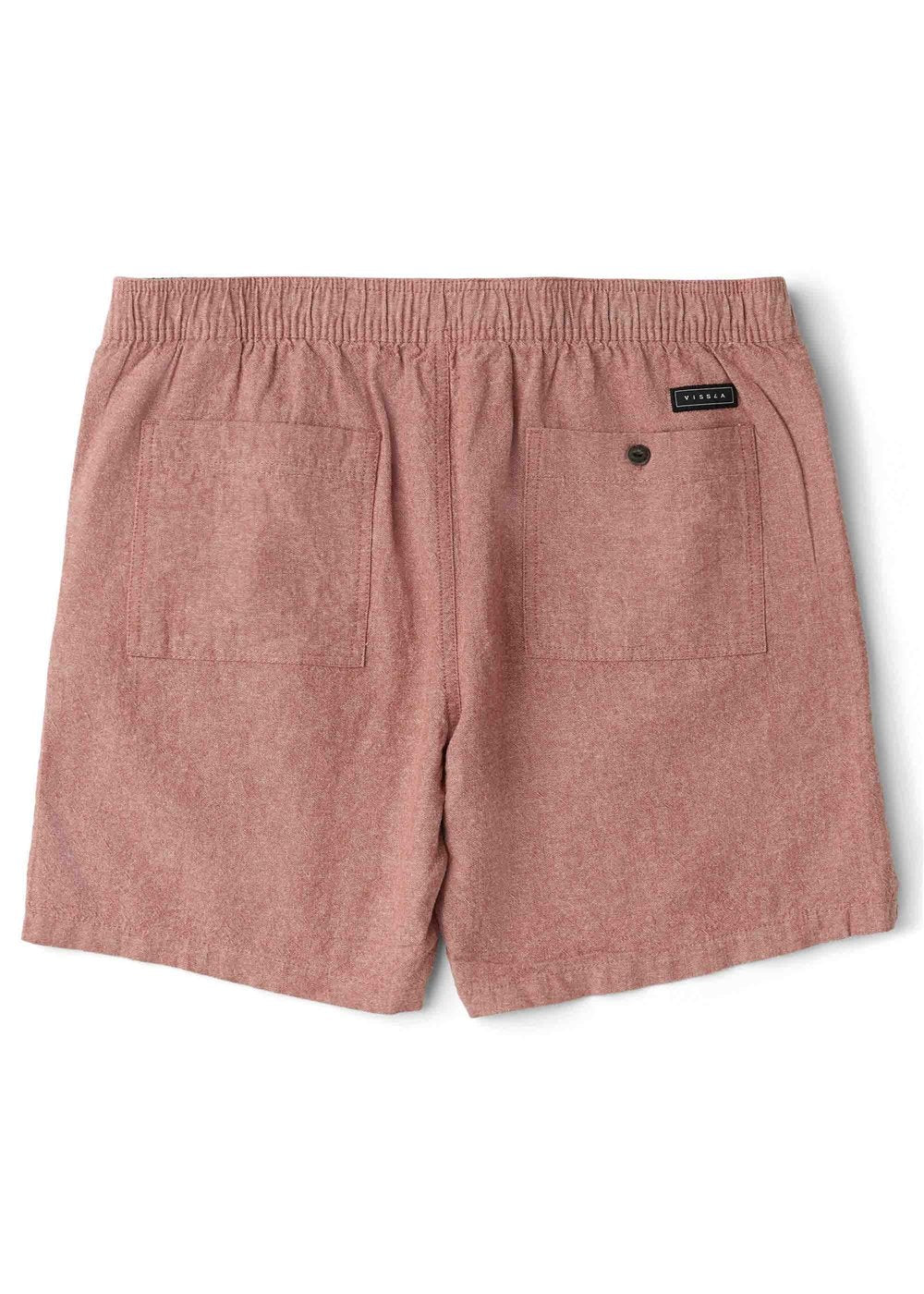 Vissla Rails Linen 18" Elastic Walkshort in Retro Red, view 2