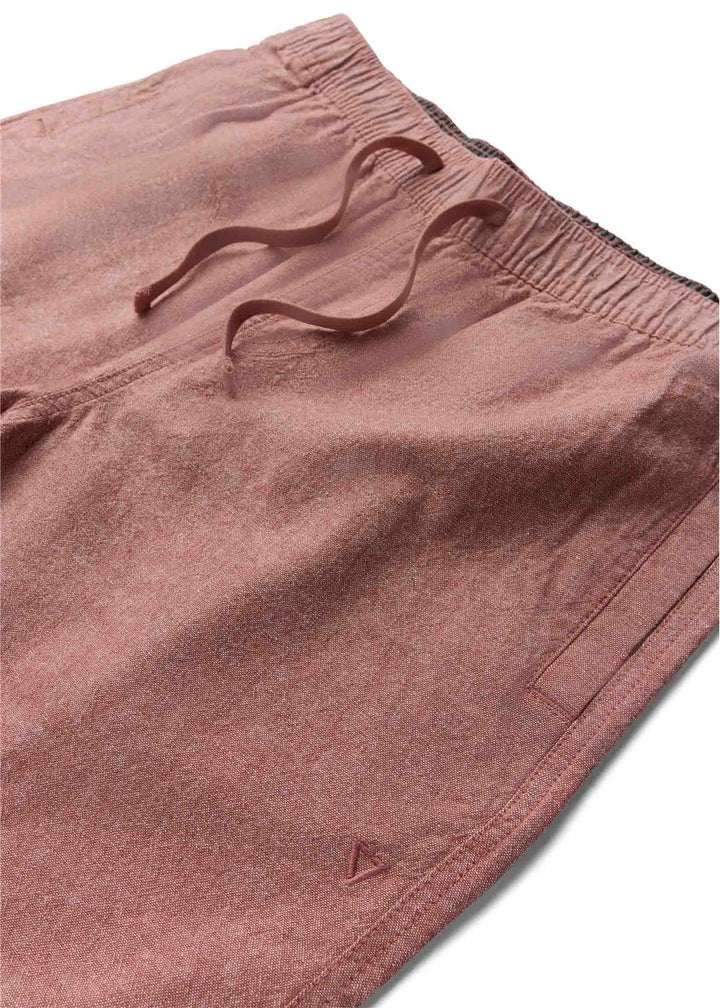 Vissla Rails Linen 18" Elastic Walkshort in Retro Red, view 4