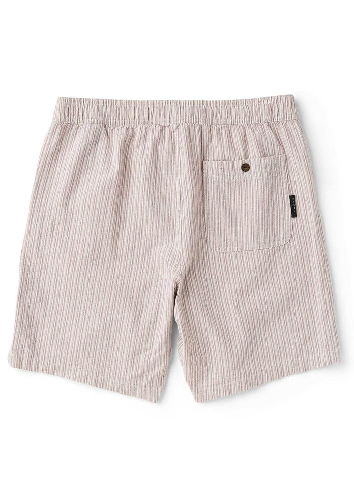 Vissla J. Linen Stripe Elastic 18" Walkshort in Plum, view 2